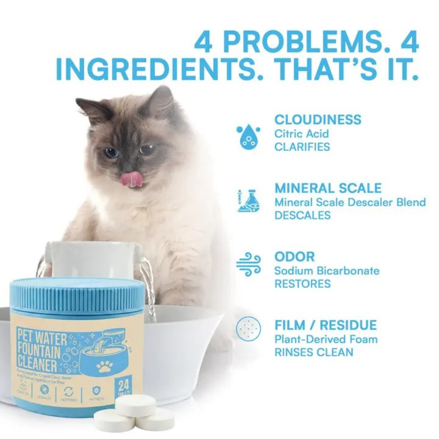 Pet Fountain Cleaning Tablets (24 Pack)